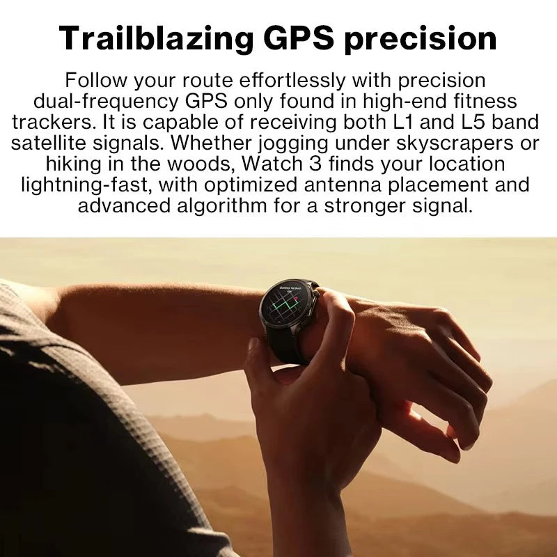 1.5" AMOLED Smart Watch with Dual-Frequency GPS