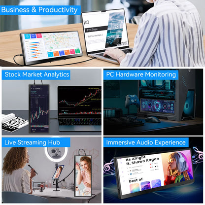 12.3 Inch Touchscreen Bar Monitor 1920x720 IPS Display