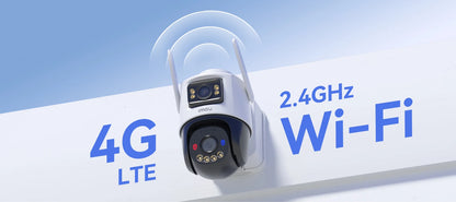 10MP 360° PTZ 4G Solar Security Camera 128GB