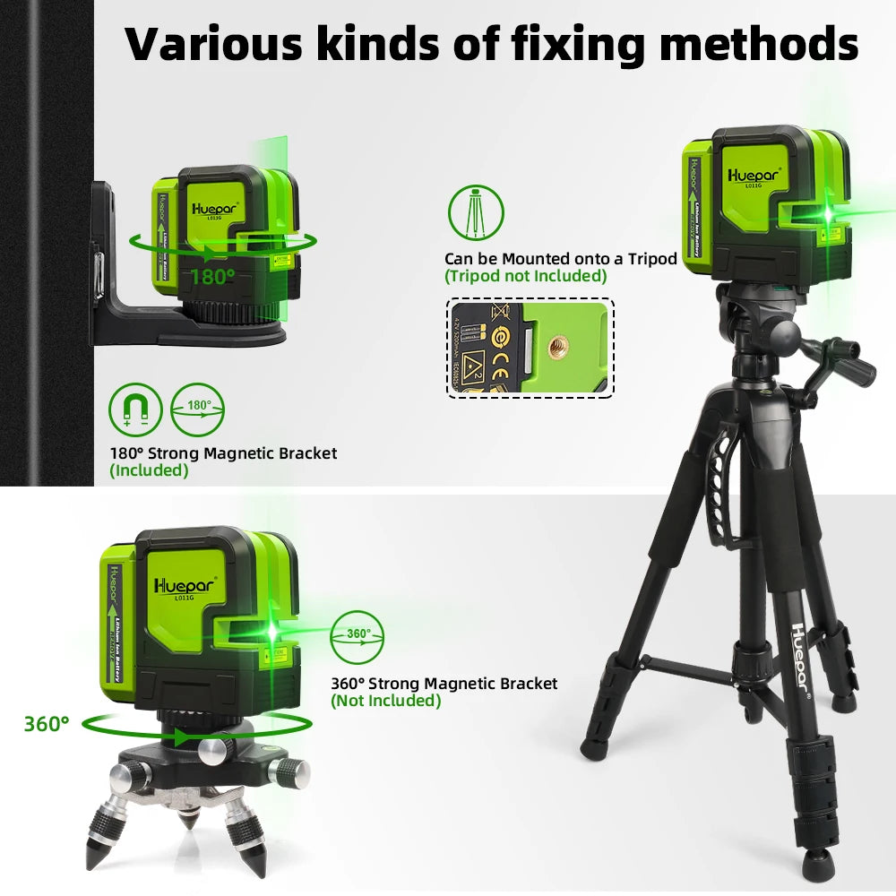Rechargeable Green Laser Level Kit with Carry Case