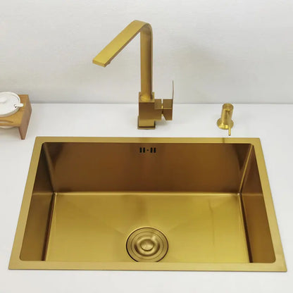 Kitchen Sink Durable Bar Island 55x40cm Golden Stainless Steel