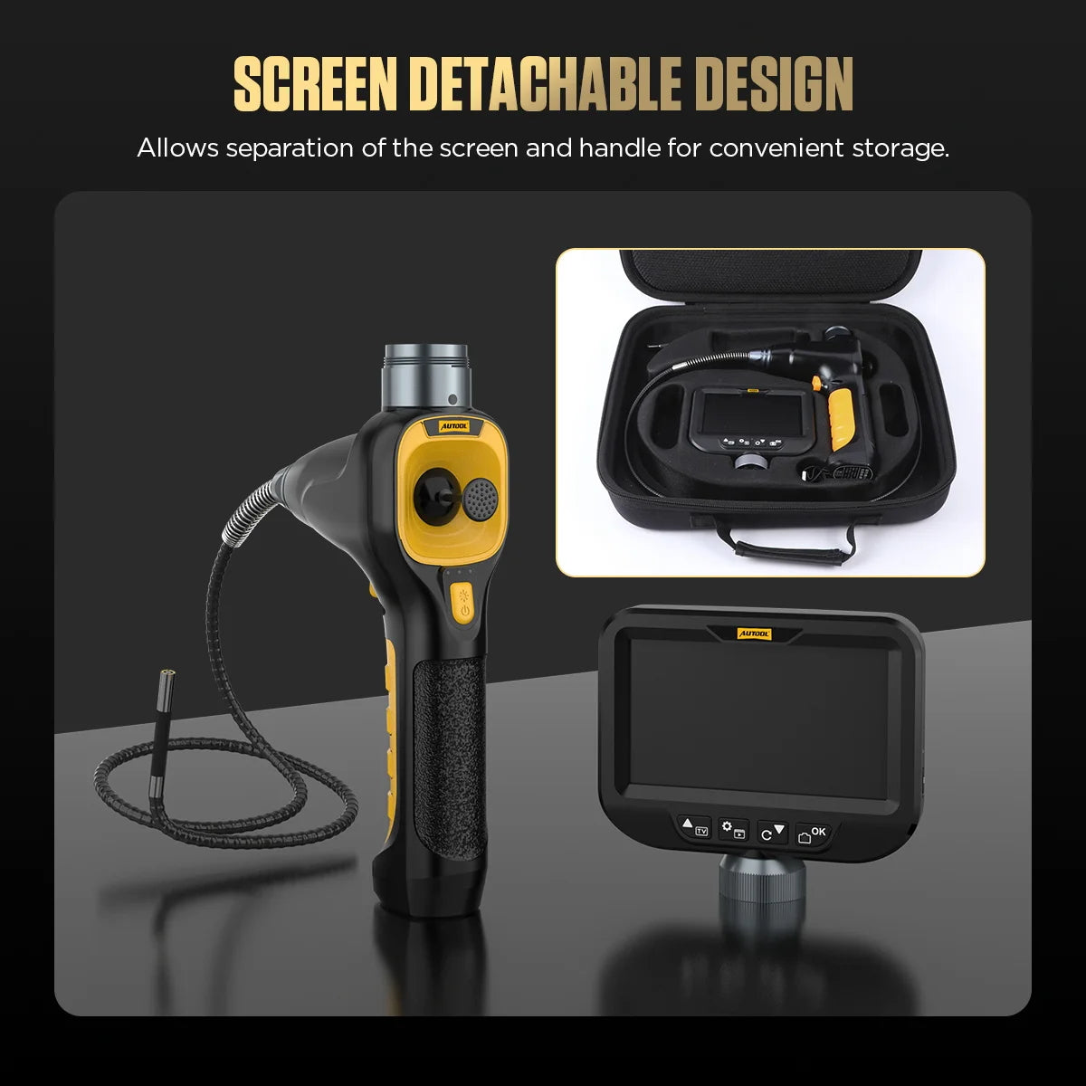 4-Way 360 Degree Articulating Automotive Endoscope 1080p HD