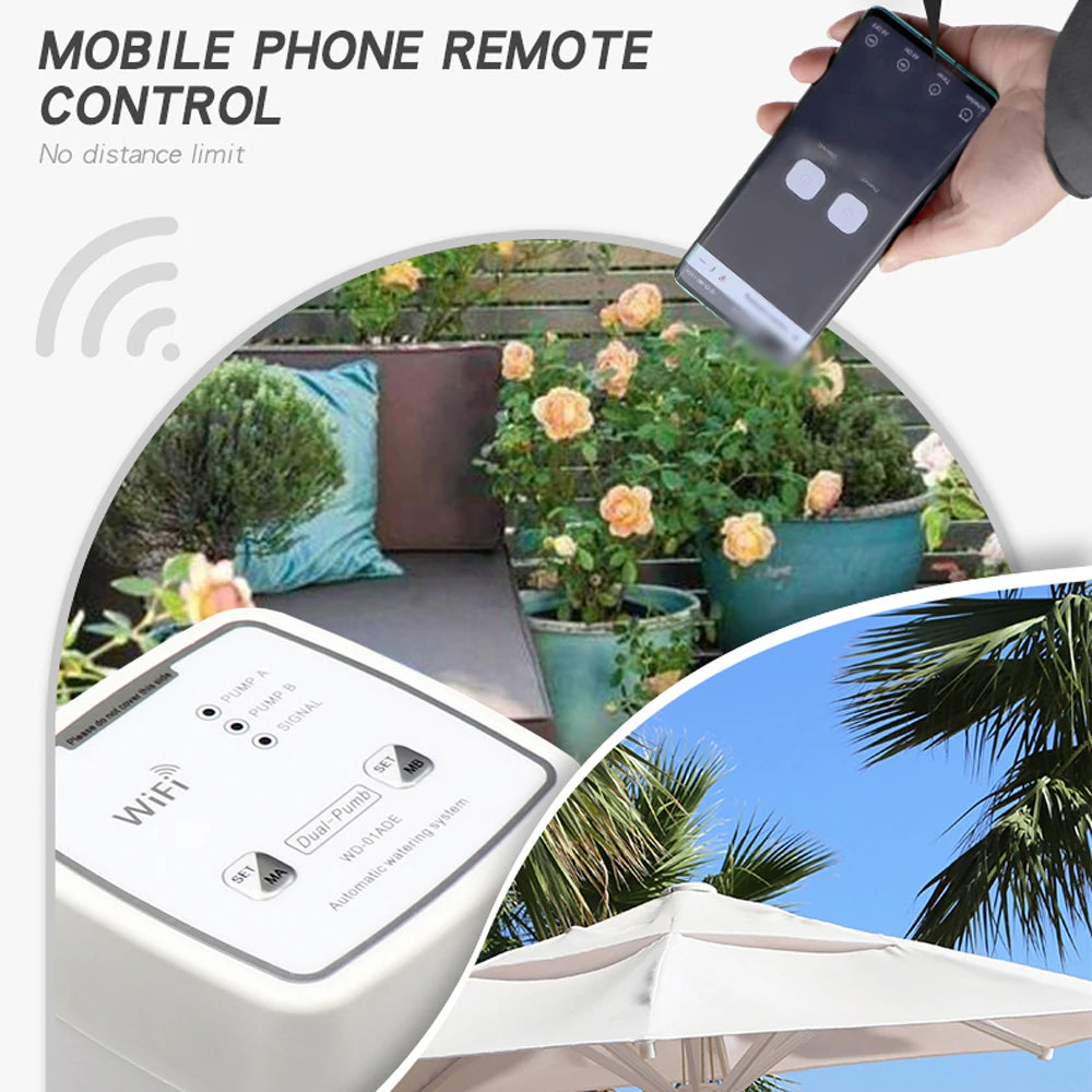 Smart WiFi Drip Irrigation System with Dual Pumps