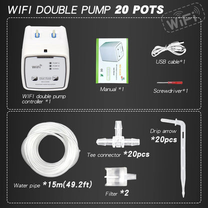 Smart WiFi Drip Irrigation System with Dual Pumps