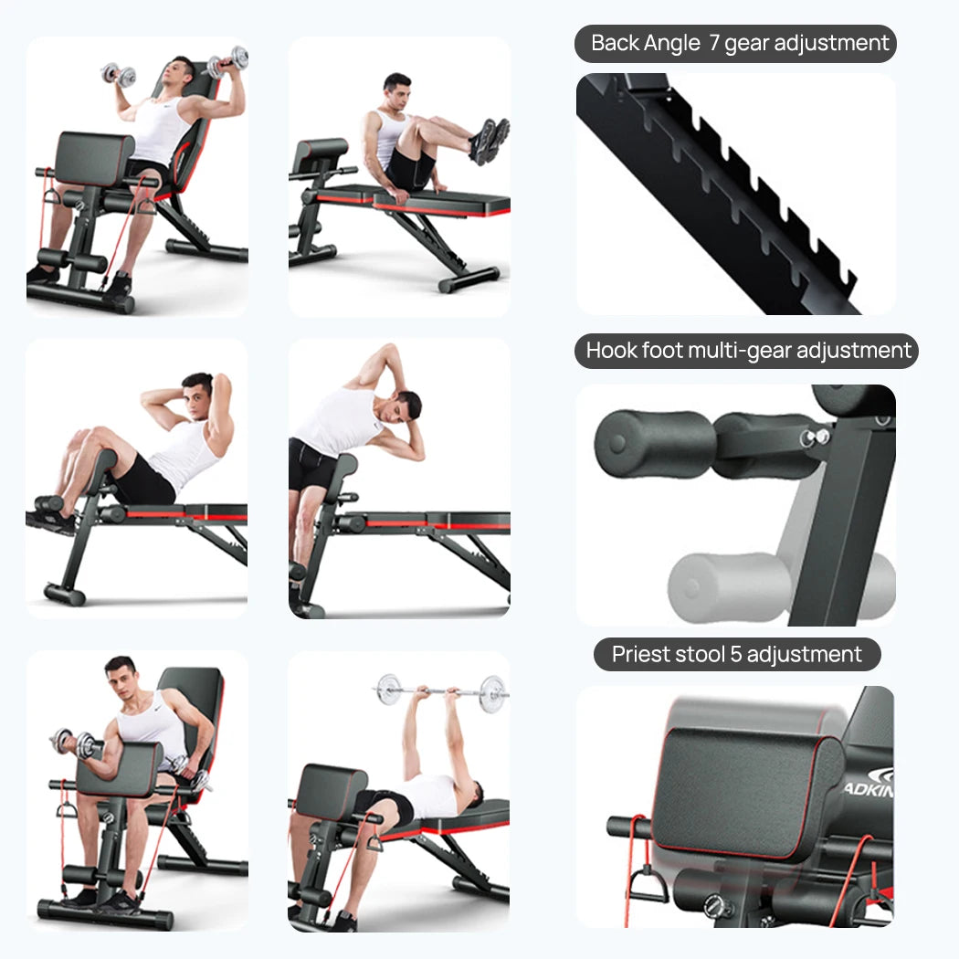 Adjustable Weight Bench Squat Rack Home Gym Equipment