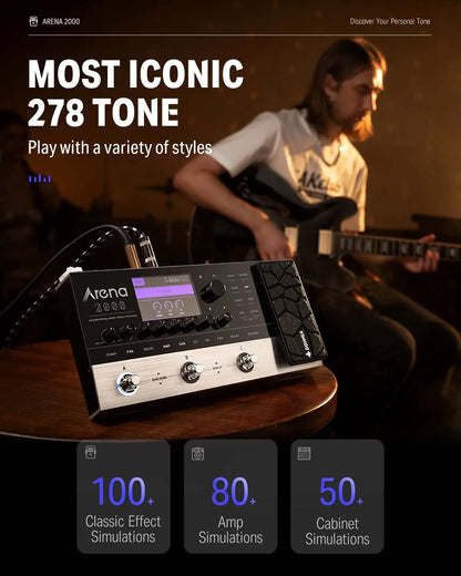 2000 Guitar Effects Pedal with Amp Modeling and MIDI