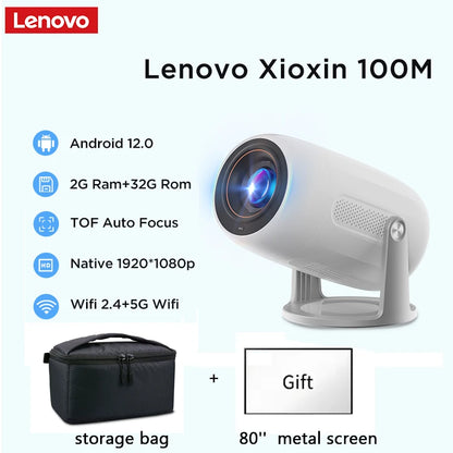 Lenovo 100M Full HD Projector Kit with Bag & Screen