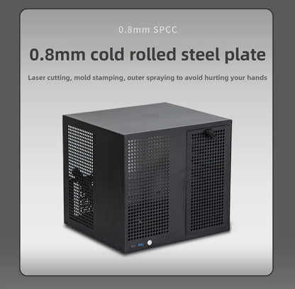 Black 8-Bay NAS Server Case with ATX Power Support