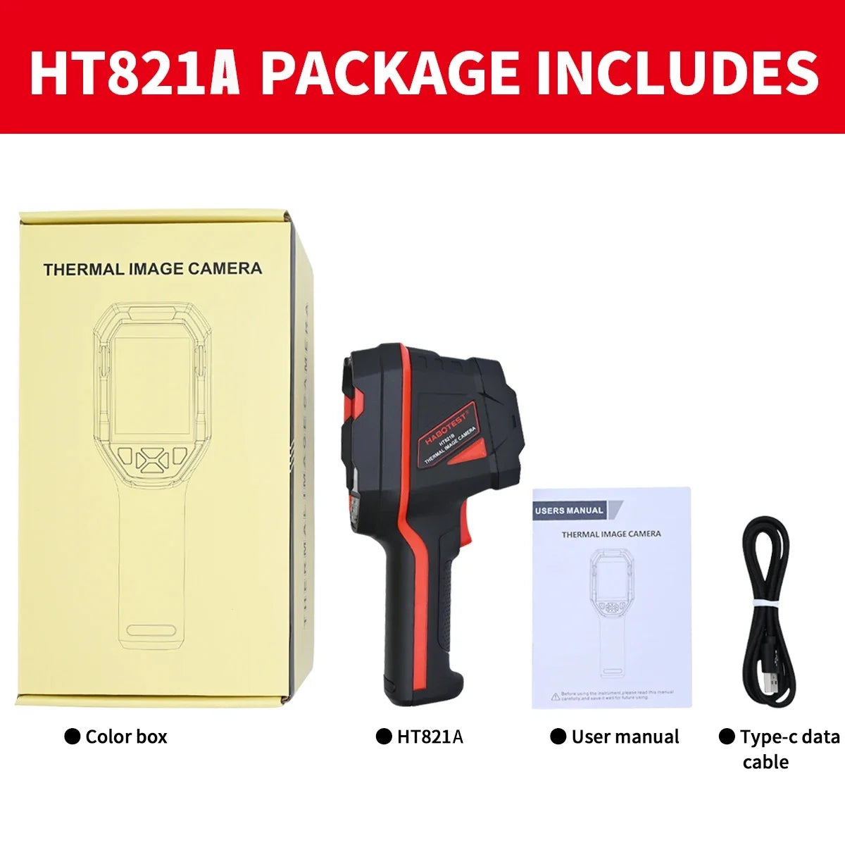 Rechargeable Thermal Camera with HD Screen for Accurate Temperature Scans