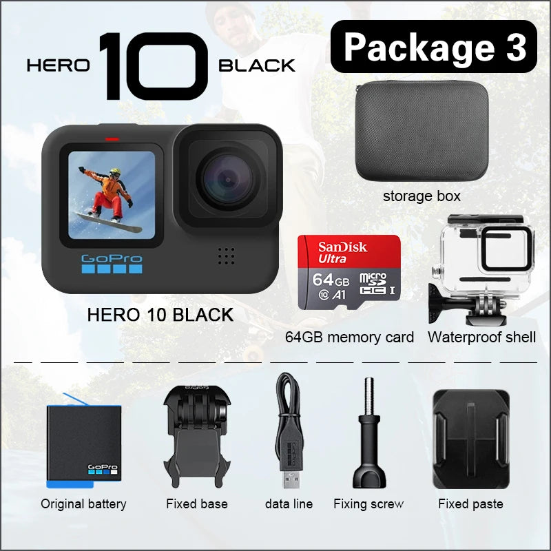 Waterproof 5.3K Sports Action Camera 64GB