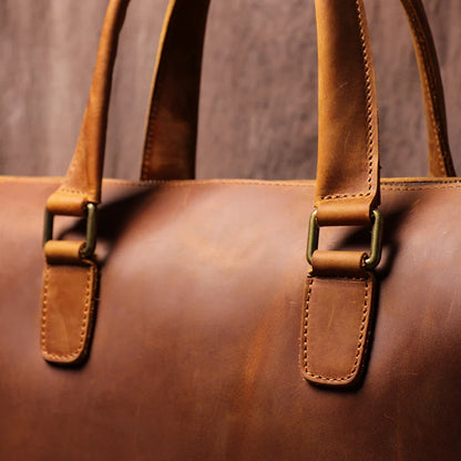 Genuine Crazy Horse Leather Business Bag for 14" Laptop
