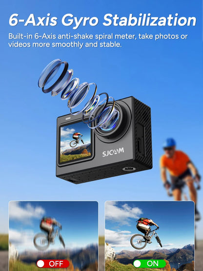 4K Action Cam with 6-Axis Stabilisation and Dual Display