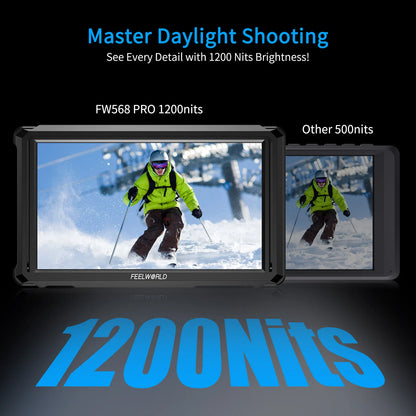 6 Inch 4K HDMI Camera Monitor 1200nit High Bright Lightweight