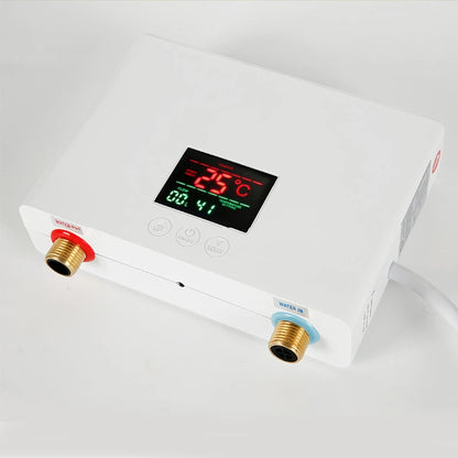 White Tankless Water Heater 5500W Quick Heating