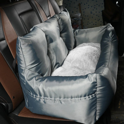 Light Grey Pet Car Seat Bed Travel Carrier