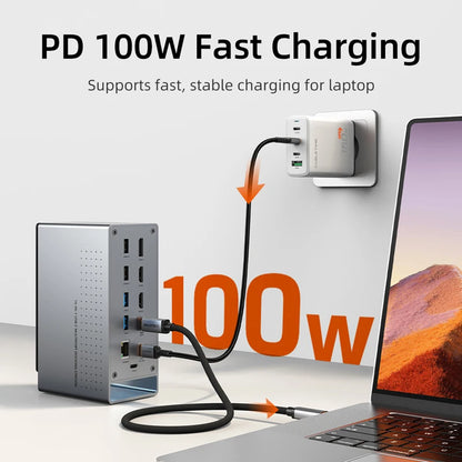 Laptop USB C 16 in 1 Dock with SSD