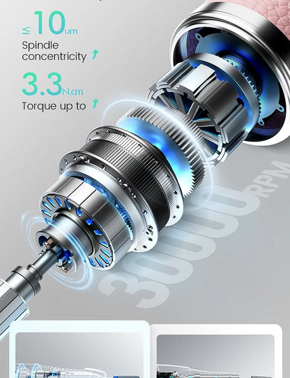 Professional Cordless Electric Nail Drill 30,000RPM