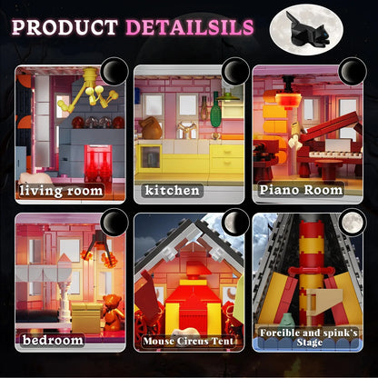 1349 PCS Architectural Pink Palace Building Toy Set