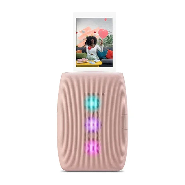 Portable Instant Photo Printer Bluetooth Smartphone Mini Rose Pink