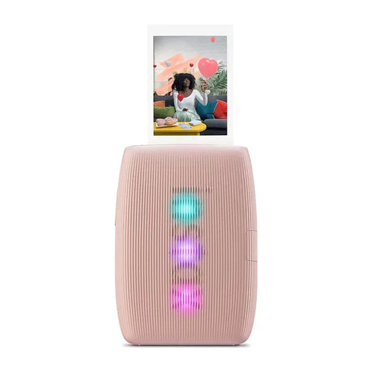Portable Instant Photo Printer Bluetooth Smartphone Mini Rose Pink