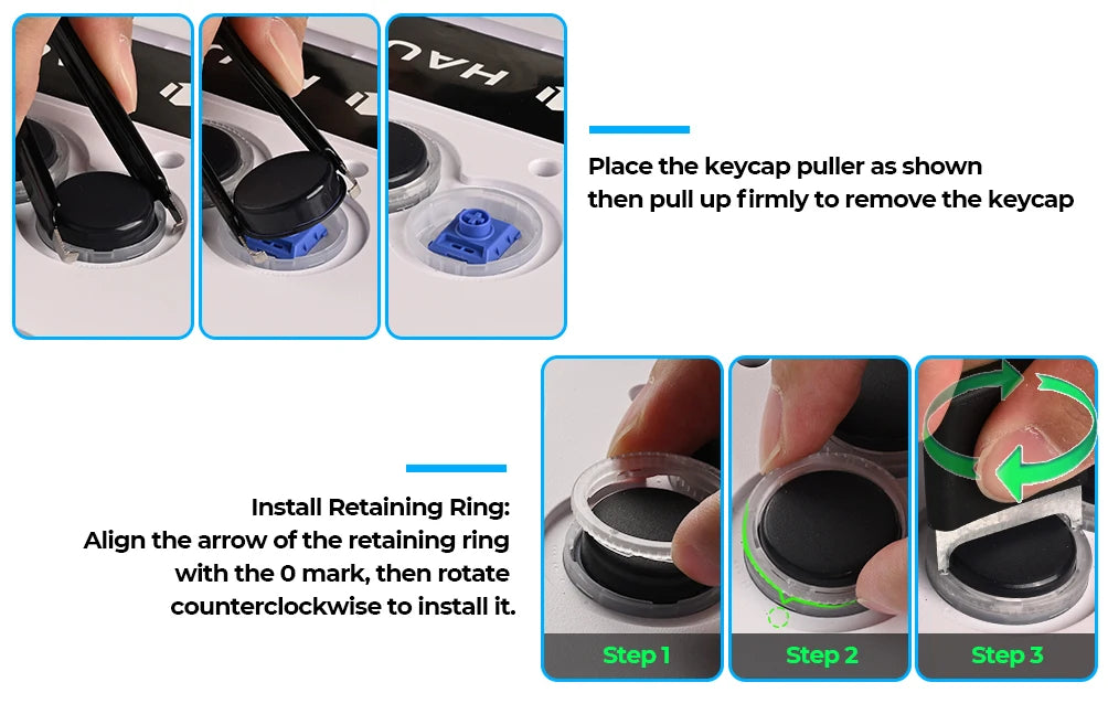 Portable Leverless Arcade Controller Magnetic CNC Silver