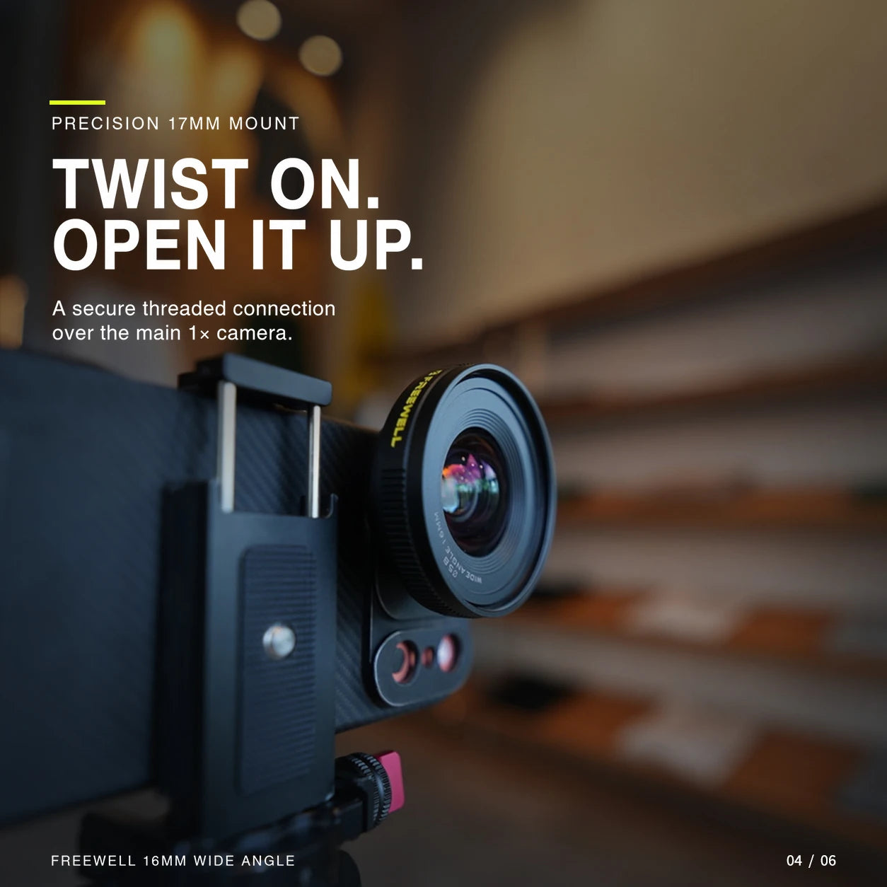 16mm Wide Angle Smartphone Lens 105 Degree FOV Expansion