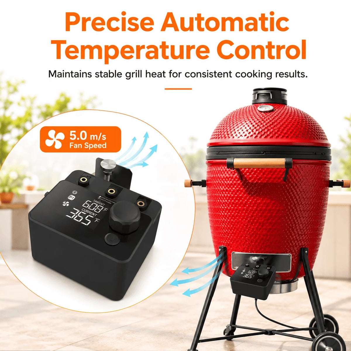 Wireless Bluetooth BBQ Meat Thermometer with Temperature Probe