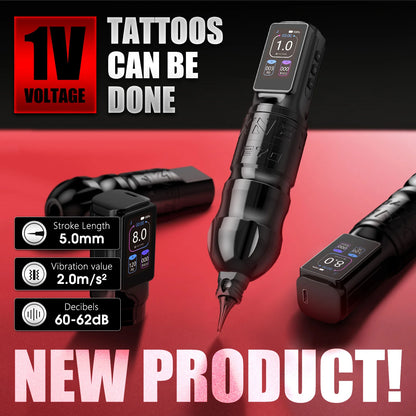 Wireless Tattoo Machine Pen Black One Battery