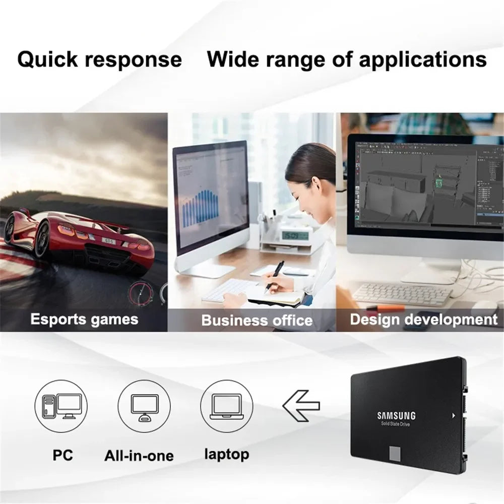 2TB SSD 2.5" SATA Internal Drive for PC