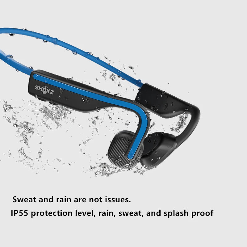 Open-Ear Sports Bluetooth Headphones with Mic Blue