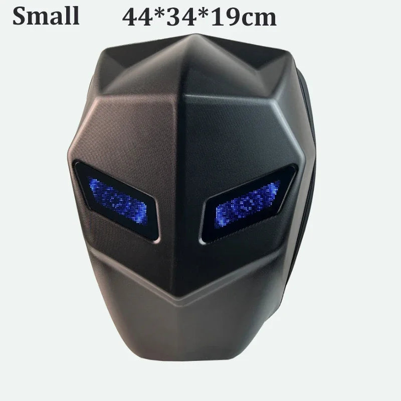 Small Black LED Hard Shell Waterproof Laptop Backpack