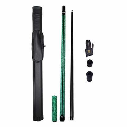 Green 3K Carbon Fiber Pool Cue 11.8mm Low Deflection