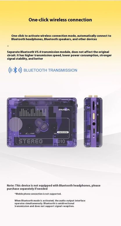 Purple Portable Cassette Player Retro Stereo