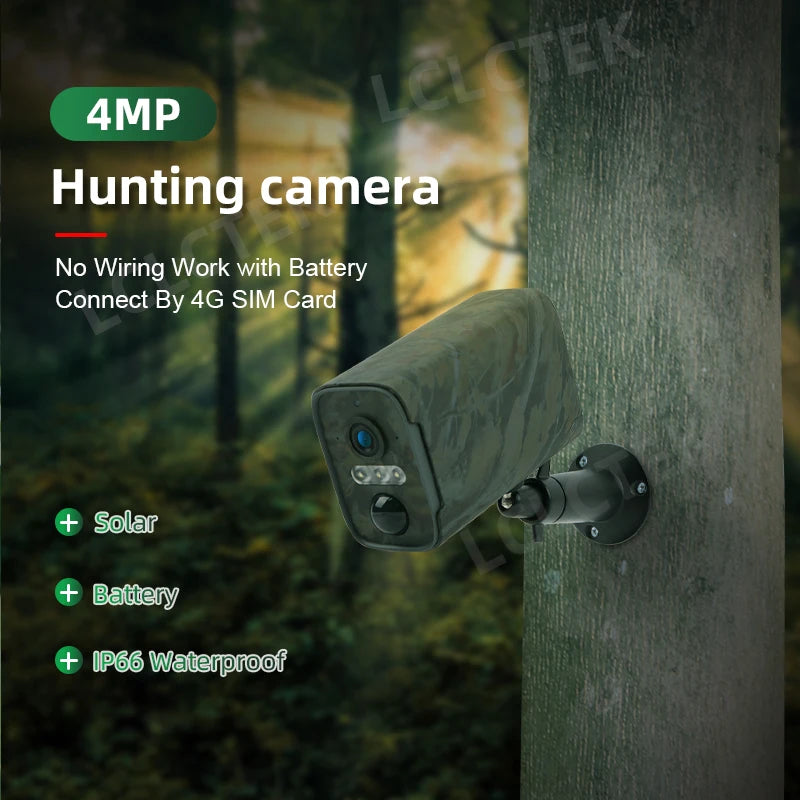 Smart 4MP 4G Outdoor Camera with 128GB Storage