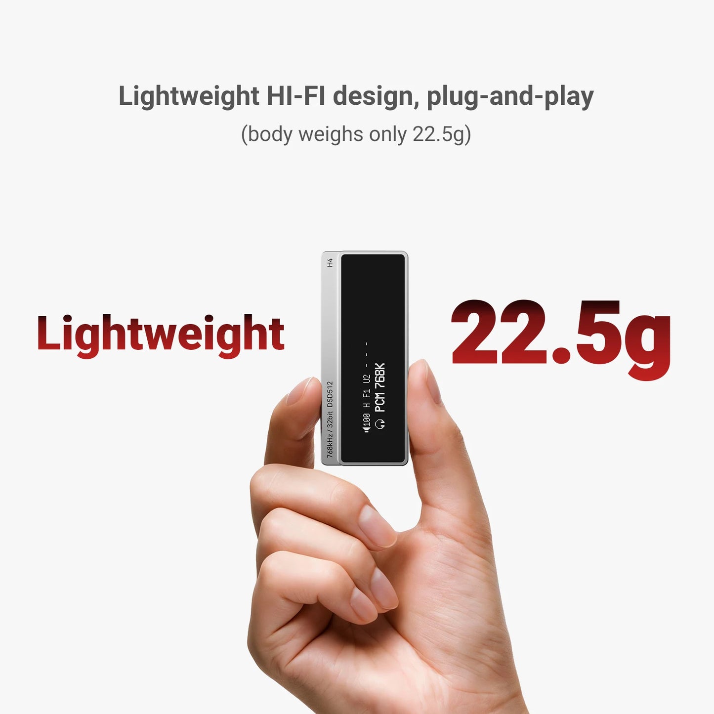 Portable HiFi USB DAC Headphone Amp OLED Balanced Output
