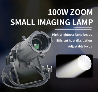 2-in-1 100W LED Profile Spotlight with DMX and Gobo