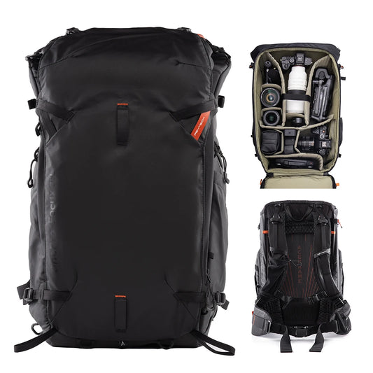 Outdoor Travel Camera Bag 35L with Tripod Storage