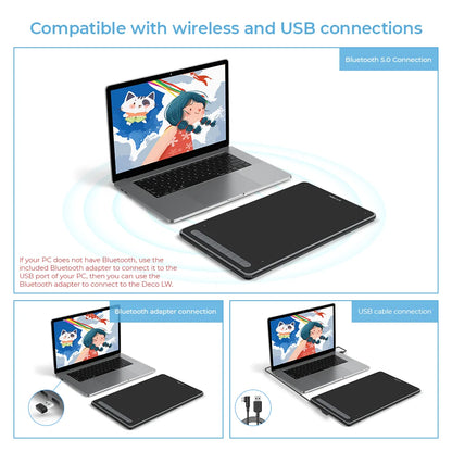 Portable Digital Drawing Tablet 8192 Levels Wireless
