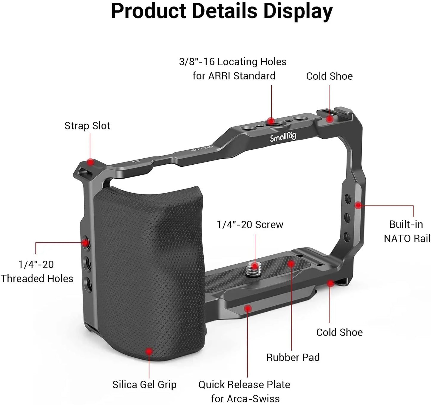 Vlogger Camera Cage Kit with Handle for Sony ZV-E10