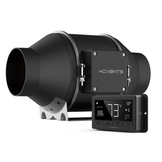 4 Inch Ventilation Fan with Temperature and Humidity Control