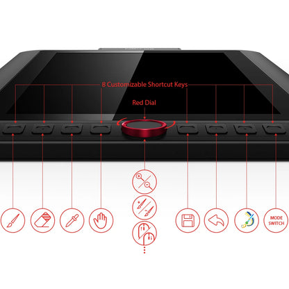 Full-Laminated 13.3 Inch Graphics Tablet with Tilt Support