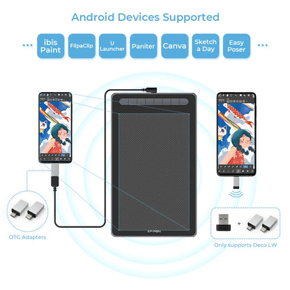 Portable Digital Drawing Tablet 8192 Levels Wireless