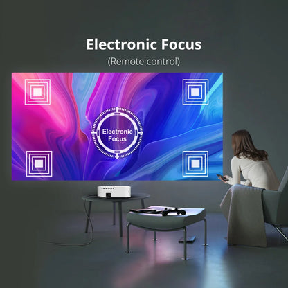 Portable 1080P Smart Android Projector with WiFi and 4K Support
