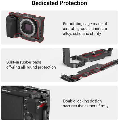 Vlogger Camera Cage Kit with Handle for Sony ZV-E10