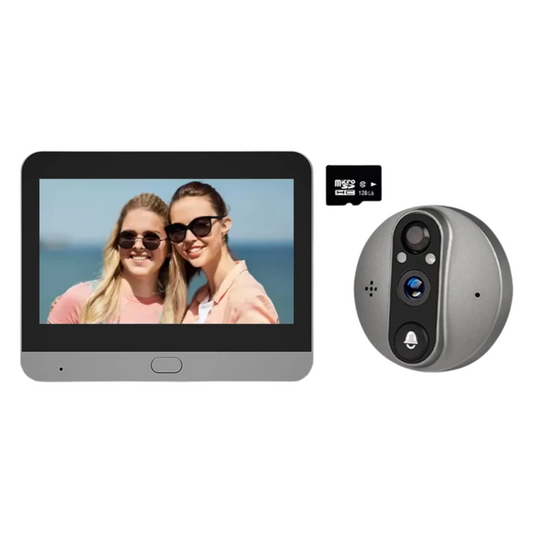 Wireless Peephole Camera Doorbell 4.3" Screen with 128GB