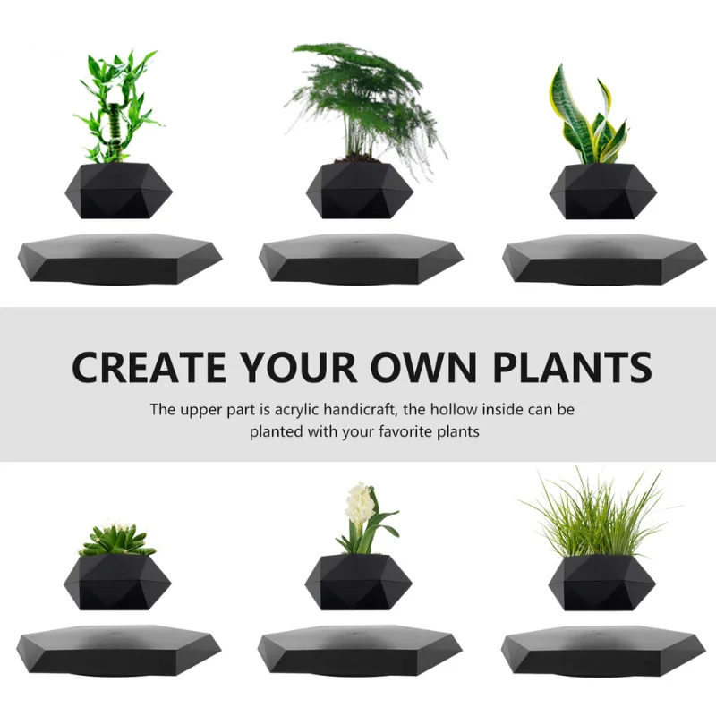 Floating Magnetic Levitation Plant Pot for Succulents