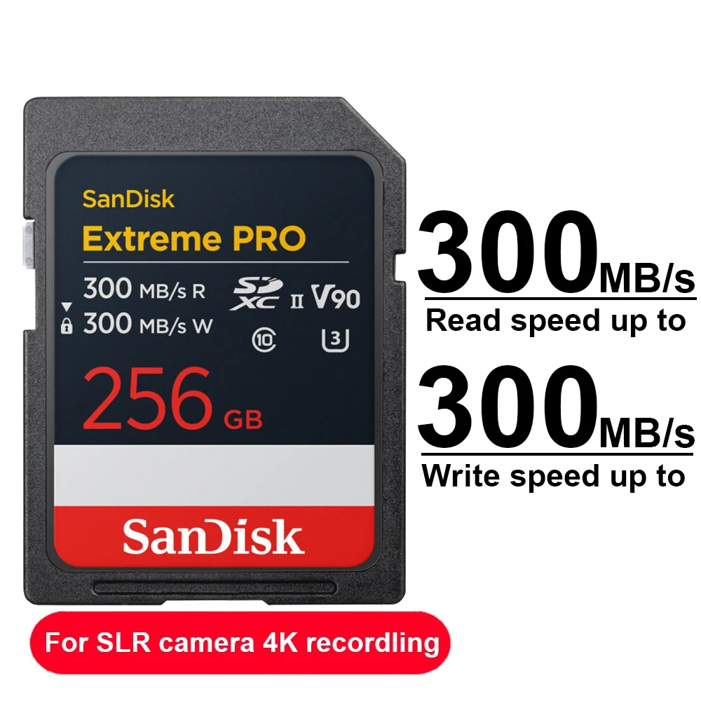256GB Extreme PRO SD Card UHS-I 4K/8K