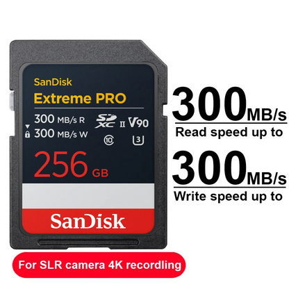 256GB Extreme PRO SD Card UHS-I 4K/8K