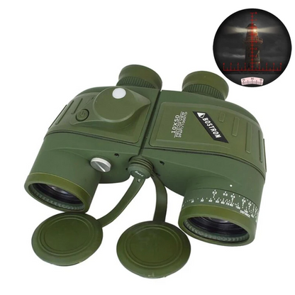 10x50 Military Binoculars Waterproof Compass Rangefinder Green