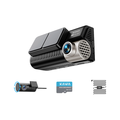Smart 4K Dual Dash Camera WiFi GPS Night Vision 64GB